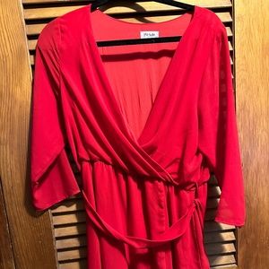 Love Sadie women’s faux tie front dress
